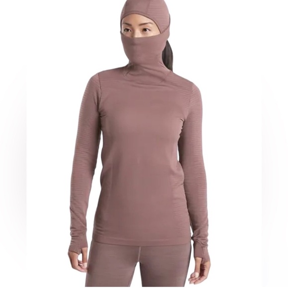 Athleta Tops - Athleta Flurry Balaclava Rib Mix Solid Top Size Small 631816-03 Outdoor Ski